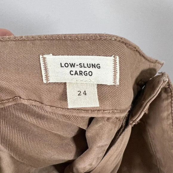 Madewell Low Slung Straight Cargo Pants Size 24 Brown Garment Dyed Slouchy - Picture 5 of 9